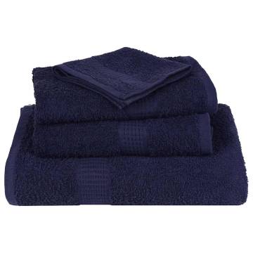 Navy Blue Shower Towels 2 pcs - 100% Cotton, 70x140 cm