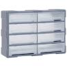 Multi-drawer Organiser with 8 Big Drawers 52x16x37 cm Colour grey Size 8 drawers Quantity in Package 1 Amount 