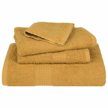 Soap Towels 4 pcs Gold 30x30 cm 100% Cotton - Hipomarket UK