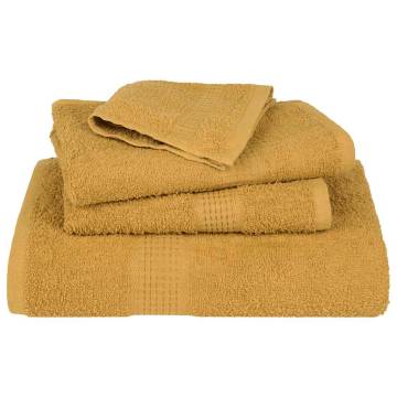 Guest Towels 2 pcs Gold 30x50 cm 100% Cotton - Soft & Absorbent