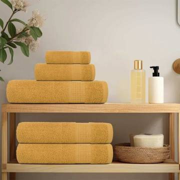 Hand Towels 10 pcs Gold 50x100 cm - 100% Cotton & Soft | HipoMarket