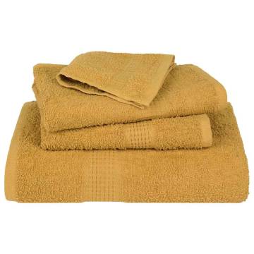 Hand Towels 10 pcs Gold 50x100 cm - 100% Cotton & Soft | HipoMarket