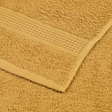 Sauna Towels 2 pcs Gold 80x200 cm - 100% Cotton | HipoMarket