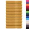 Premium 10 pcs Sauna Towels - 100% Cotton, Gold, 80x200 cm