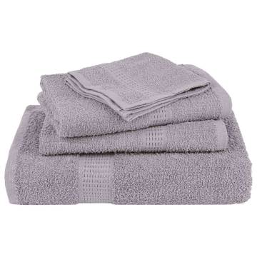 Shower Towels 4 pcs Grey - 100% Cotton, Absorbent & Soft