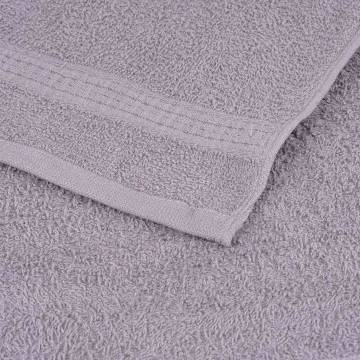 Shower Towels 4 pcs Grey - 100% Cotton, Absorbent & Soft