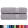 Soft Grey Bath Towels (2 pcs) - 100% Cotton | 360 GSM