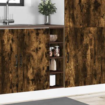 Bottom Cabinet Smoked Oak - Durable Engineered Wood 20x44.5x81.5 cm