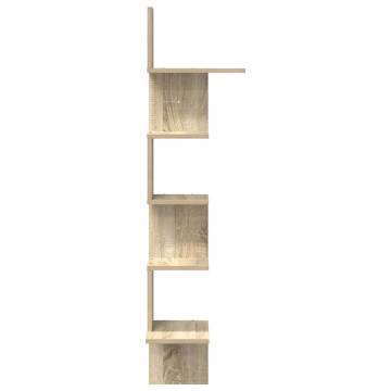 Wall Corner Shelf Sonoma Oak - 32x32x127.5 cm | HipoMarket