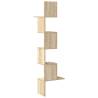 Wall Corner Shelf Sonoma Oak - 32x32x127.5 cm | HipoMarket