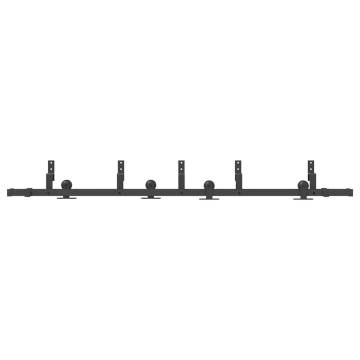 Sliding Door Hardware Kit 213.5 cm - Steel Black | HipoMarket