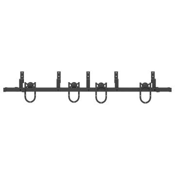 Sliding Door Hardware Kit 183 cm Steel Black - Hipomarket