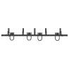 Sliding Door Hardware Kit 183 cm Steel Black - Hipomarket