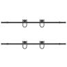 Sliding Door Hardware Kit 183 cm Steel Black - Hipomarket