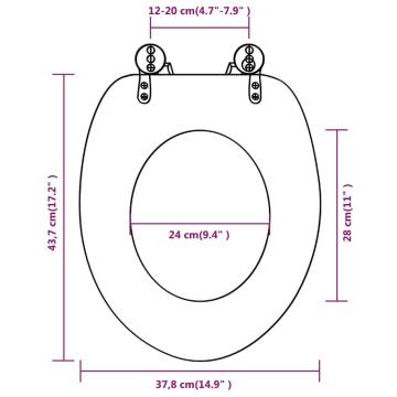 Toilet Seats with Lids 2 pcs MDF Old Wood - HipoMarket