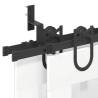 Sliding Door Hardware Kit 183 cm Steel Black - Hipomarket