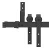 Sliding Door Hardware Kit 213.5 cm Steel Black - Easy Installation