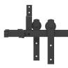 Sliding Door Hardware Kit 200 cm Black Steel - Durable & Quiet