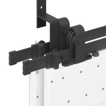 Sliding Door Hardware Kit 183 cm - Steel Black | HipoMarket