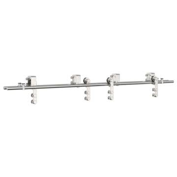 Sliding Door Hardware Kit 183 cm - Stainless Steel Silver