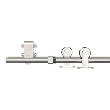 Sliding Door Hardware Kit 183 cm - Stainless Steel Silver