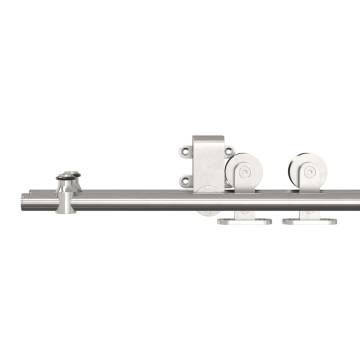 Sliding Door Hardware Kit 200 cm - Stainless Steel Silver