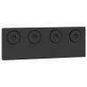 Sliding Door Hardware Kit 183 cm Steel Black - Durable & Quiet