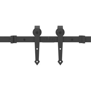 Sliding Door Hardware Kit 213.5 cm - Steel Black | HipoMarket