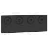 Sliding Door Hardware Kit 183 cm - Durable Steel Black