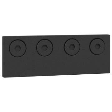 Premium Sliding Door Hardware Kit 200 cm Steel Black