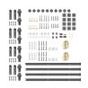 Sliding Door Hardware Kit 200 cm Steel Black - Hipomarket