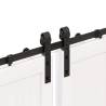 Sliding Door Hardware Kit 200 cm Steel Black - Hipomarket