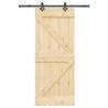  Sliding Door with Hardware Set 85x210 cm Solid Wood Pine Size 85 x 210 cm (152.5 cm) Quantity in Package 1 Model triangle 