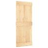 Sliding Door with Hardware Set - Solid Wood Pine 85x210 cm