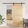 Solid Wood Pine Sliding Door 95x210 cm with Hardware Set