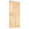 Solid Wood Pine Sliding Door 95x210 cm with Hardware Set