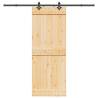 Pine Sliding Door 80x210 cm with Hardware Set - Stylish & Secure