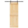 Sliding Door with Hardware Set 70x210 cm Solid Wood Pine