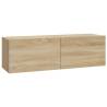 4 Piece TV Cabinet Set - Sonoma Oak Engineered Wood | HipoMarket