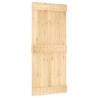 Solid Pine Sliding Door with Hardware Set - 90x210 cm