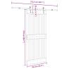 Solid Pine Sliding Door with Hardware Set - 90x210 cm