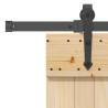 Sliding Door with Hardware Set - Solid Pine Wood 70x210 cm