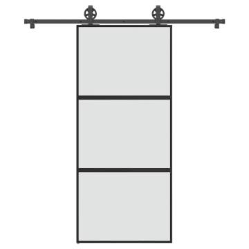 Modern Sliding Door with Hardware Set | 90x205 cm Glass & Aluminium