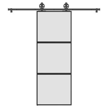 Modern Sliding Door with Hardware Set – 76x205 cm Tempered Glass