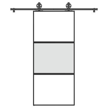 Modern Sliding Door with Hardware Set | 90x205 cm Glass & Aluminium