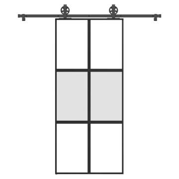 Modern Sliding Door with Hardware Set | 90x205 cm Glass & Aluminium