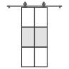  Sliding Door with Hardware Set 90x205 cm Tempered Glass&Aluminium Size 90 x 205 cm (183 cm) Quantity in Package 1 Model 3x2 grids Pattern matt and transparent 