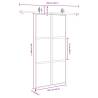 Sliding Door with Hardware Set - 102.5x205 cm Tempered Glass