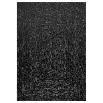 Rug ZIZUR Anthracite 120x170 cm - Jute Look Indoor & Outdoor