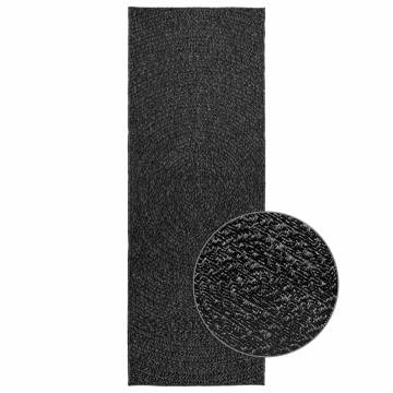 Rug ZIZUR Anthracite 80x200 cm - Durable Jute Look